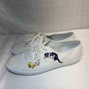 Keds Looney Tunes Embroidered Sylvester Tweety Women's 9 Vtg 90s Y2K
